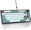 75% TKL Wired Mechanical KeyboardRGB Backlit Gasket Mount 82 Key Hot Swappable Custom Linear Red Switch Gaming Keyboard with Volume Knob &amp PBT Keycaps (82 Misty)