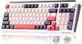 K98 Wireless Mechanical KeyboardTri-Mode BT5.0/2.4GHz/USB-C Hot Swappable Custom KeyboardGasket StructureRGB Backlit Gaming Keyboard for Win &amp Mac(White&ampRedMilk-V2 Switch)