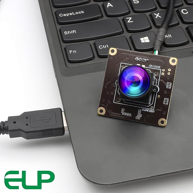 ELP 1080P 120fps USB Fisheye Camera Module for Computer 12MP PC Camera Wide Angle Web Camera for Desktop Computer Industrial Embedded USB Security Camera Mini Lightburn Camera for Raspberry Pi