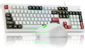 MageGee Creamy Keyboard and Mouse Combo K2 Classic Keyboard Wired RGB Backlit 104 Waterproof Ergonomic PC/Laptop/MAC - Knight Red