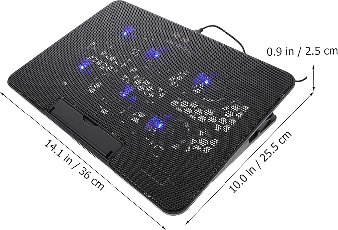 Laptop Cooling Stand Adjustable Height Laptop Cooler Dual Fans Portable and Lightweight Notebook Stand for Efficient Heat Dissipation and Ergonomic Comfort Compatible
