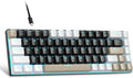 MageGee Portable 60% Mechanical Gaming Keyboard MK-Box LED Backlit Compact 68 Keys Mini Wired Office Keyboard with Brown Switch for Windows Laptop PC Mac - Black/Coffee Color