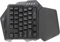 One Handed Gaming Keyboard 35 Keys 2.4G RGB Lighting Mini Gaming Keyboard Compatible for Win98SE / 2000 / XP/Vista/Win 7/10 TypeC Interface