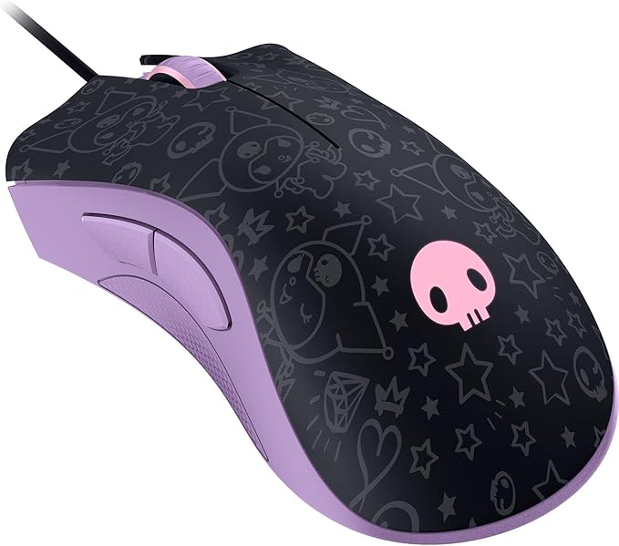Razer DeathAdder Essential Gaming Mouse and Goliathus Soft Gaming Mouse Mat Bundle: Kuromi Edition