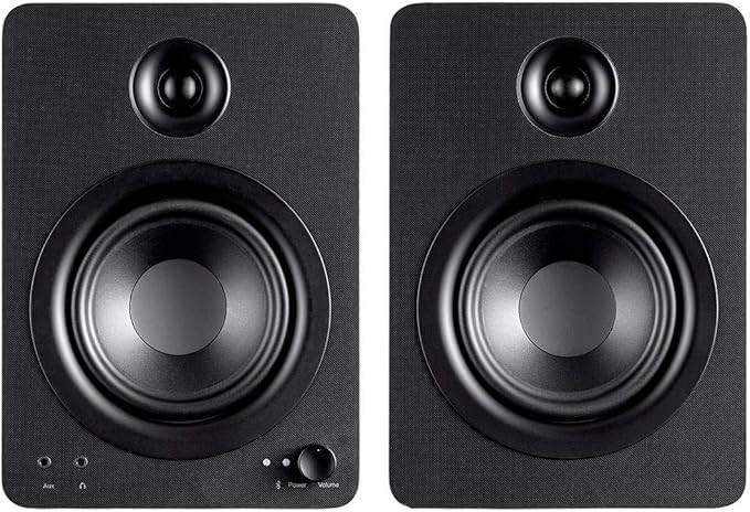 Monoprice DT-5BT 60-Watt Multimedia Desktop Powered Speakers - Class AB Bluetooth 5.0 5.25 Inch Woofer 0.75 Inch Tweeter For Home Office Gaming or Entertainment Setup