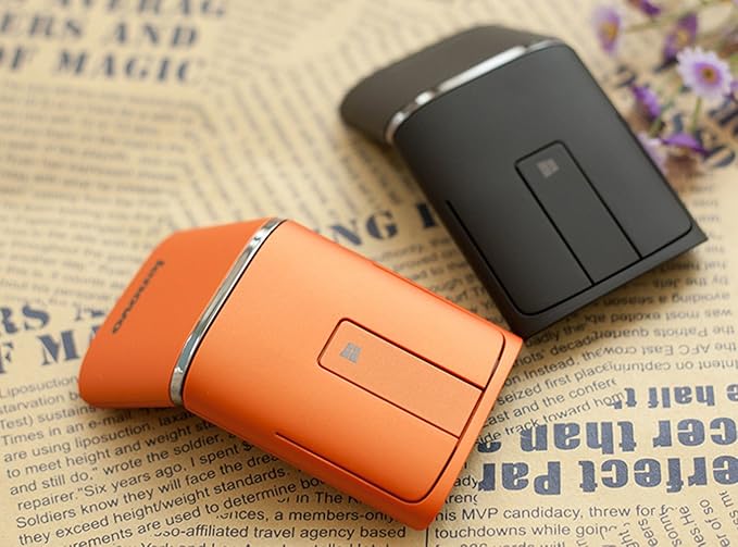 Lenovo N700 Dual Touch Slim 2.4G Wireless Mouse Bluetooth 4.0(Orange)