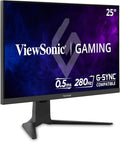ViewSonic XG2536 25 Inch 1080p IPS Gaming Monitor with 280Hz 0.5ms FreeSync Premium NVIDIA G-Sync Compatible RGB Lighting Advanced Ergonomics HDMI DP and 65W USB-C Inputs