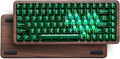 Womier 75% Mechanical Keyboard Wireless with QMK/VIA WD75 V2 Wood Gaming Keyboard 8000mAh Battery Tri-Mode Custom Key Board RGB Hot Swappable with Translucent Clear Keycaps-POM Linear Switch