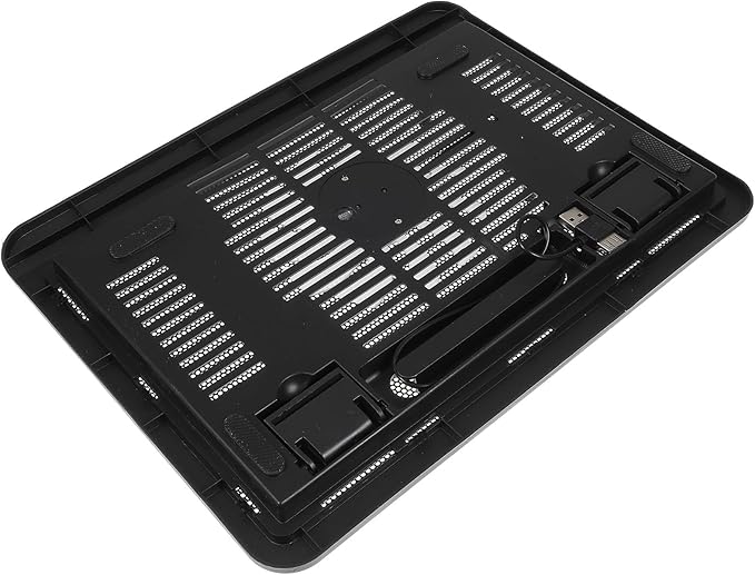 Homoyoyo Laptop Cooling Rack and Silent Laptop Cooler Stand for Gaming and Office Use Black Anti-Slip Notebook Holder with USB Fan for Efficient Heat Dissipation