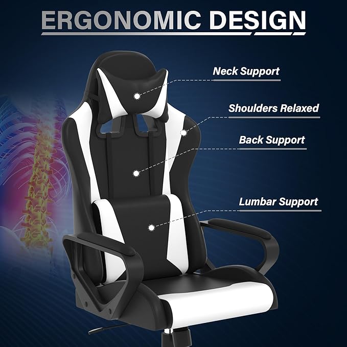 Cheap Gaming Chair PC Chair Office Chair Computer Chair Recliner Game Chair Ergonomic Chair High Back Video Game Chairs for Kids Silla Gamer Chair with Headrest Lumbar Support