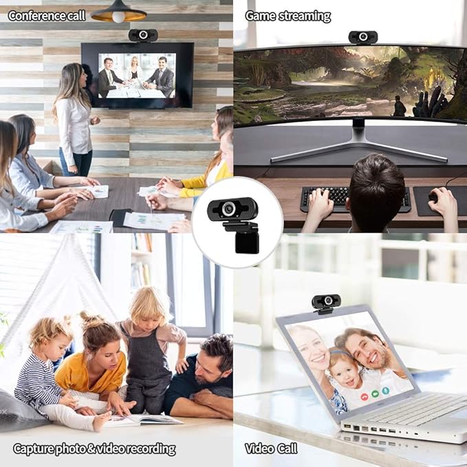 Computer Camera Arrival Mini Web Camera Free Driver Student Class Computer Camera Micro Inside Webcam 1080P Webcam with Cover for Laptop