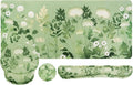 MOSISO Wrist Rest Support for Keyboard Mouse Pad Set Wild Chrysanthemum Large Mousepad&ampKeyboard and Mouse Pad&ampCoaster Ergonomic Non-Slip Easy Typing Mousepad with Memory Foam for Home Office