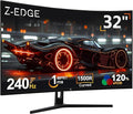 Z-Edge 32 inch Curved Gaming Monitor FHD 1080P 240Hz Curved Monitor1500R Computer Monitor MPRT 1ms Monitor FreeSync Low Blue Light UG32P 1X DP and 2X HDMI