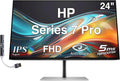 HP Series 7 Pro 24 FHD IPS Monitor with 5ms Response Time Anti-Glare Flicker Free 300 nits Brightness VESA Mount (100mm) Displayport HDMI &amp Dockztorm USB Port Expander Black/Silver