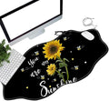Sunflower Desk Mat Mouse Pad 35.4X15.7 XL Extended Mousepad Huge Mouse Pads with Stitched Edges Desk Pad for Work Game Office Home