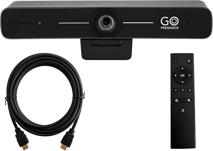 Compact Smart 4K Conference Camera Ultra HD 120° Wide Lens Auto-Framing Noise-Cancellation Mics 20ft Pickup Easy USB Connectivity Video Conference Camera for Zoom Teams Google Meet