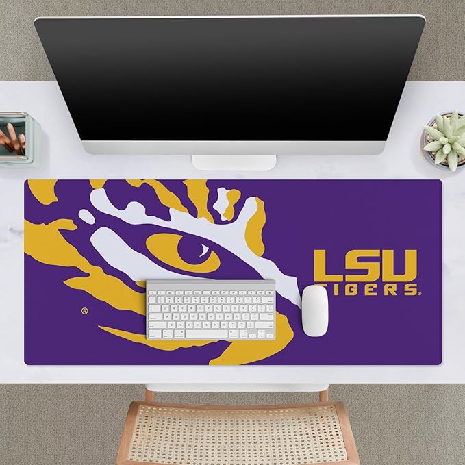 Head Case Designs Officially Licensed Louisiana State University LSU Oversized Icon Louisiana State University LSU 37.4 x 15.75 x 0.16 inches (900 x 400 Gaming Office Desk PC Keyboard Mouse Mat Pad