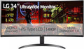 LG 34 Curved UltraWide QHD (3440x1440) IPS Monitor HDR 10 99% sRGB Dynamic Action Sync OnScreen Control Dual Controller Height tilt &amp Pivot - for Home Office Gaming and Content Creation B
