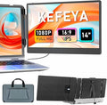 KEFEYA Laptop Screen Extender 14 Portable Monitor for Laptops 13-17 1080P FHD IPS Monitor Extender for Laptop with USB-C/HDMI Port Plug n Play for Windows/Chrome/Mac/Switch/PS5