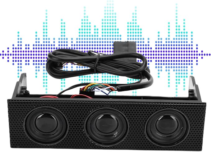 PC Media Dashboard PC Speaker Stereo Surround Computer Case Builtin Mic Loudspeaker 5.25in Computer Case Front Bay