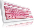 ZORNHER CG870 Foundation Mechanical Keyboard80% Pink Creamy Keyboard WirelessCute Jelly MOA Profile KeycapsCreamy Sounding Linear SwitchesHot-SwappableRGB Backlit