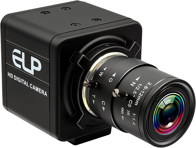 webcamera usb 5MP USB Camera with 2.8-12mm Varifocal Lens 4X Optical Zoom FHD 1944p Manual Focus UVC Compliant Webcam for PC Laptop Tablet