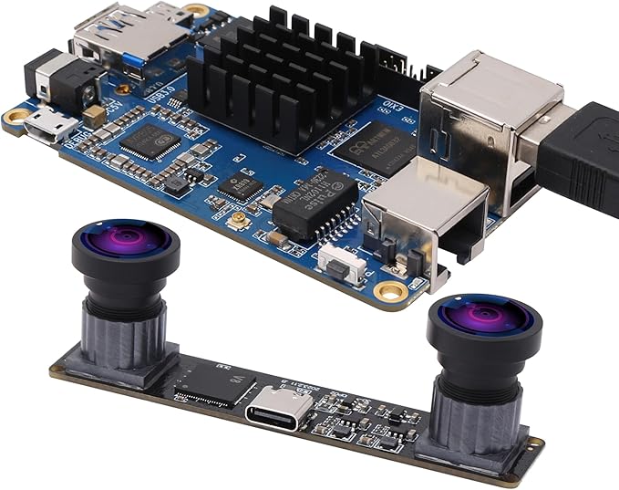 Webcamera_usb 4MP Dual Lens USB Camera Module Synchronization Binocular Webcam Board High Speed 1080P 60fps Lightburn Camera for Laser Engraver Mini UVC USB2.0 Camera for Computer Raspberry Pi
