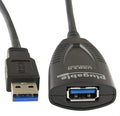 Plugable 5 Meter (16 Foot) USB 3.0 Active Extension Cable with AC Power Adapter Back-Voltage Protection and Driverless Technology