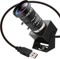 48MP USB Webcam 8K Ultra HD Color Camera with 5-50mm 10X Manual Optical Lens 6000P Industrial Security Video Camera Close-Up Zoom Function Plug-and-Play for Windows Linux Mac OS