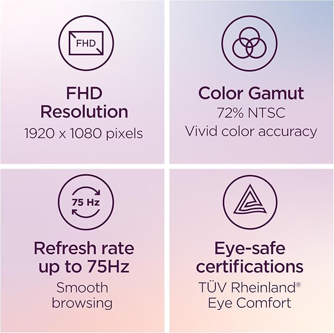 Lenovo D27-40 - All-in-One Monitor - 27 FHD Display - 75Hz Refresh Rate - Natural Low Blue Light - AMD FreeSync™ - 0.4ms MPRT - Raven Black - Tilt Stand