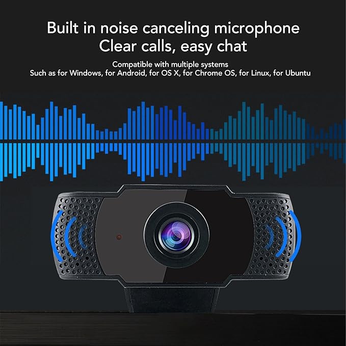 Goshyda 4K Webcam with Beauty Function Plug and Play USB Camera Variable Focus for Live Streaming Meetings