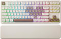 YUNZII B87 Wireless Mechanical KeyboardQMK/VIA ProgrammableTKL Layout 87 KeysBT/2.4G/USB-CHot Swap Gasket Mount RGB Backlit Gaming with Wrist Rest for Win/Mac (Brown Heart Cocoa Cream V2)