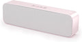 Computer Speaker for DesktopRechargeable PC SpeakerSmall Computer Soundbar with Stereo &amp Bass3.5mm Aux-inBluetoothTF PortLoud Volume for Web ConferencesTeacherMusic (Pink)
