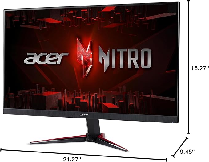 acer Nitro 23.8 Full HD 1920 x 1080 PC Gaming IPS Monitor | AMD FreeSync Premium | 180Hz Refresh | Up to 0.5ms | HDR10 Support | 99% sRGB | 1 x Display Port 1.2 &amp 2 x HDMI 2.0 | VG240Y M3biip