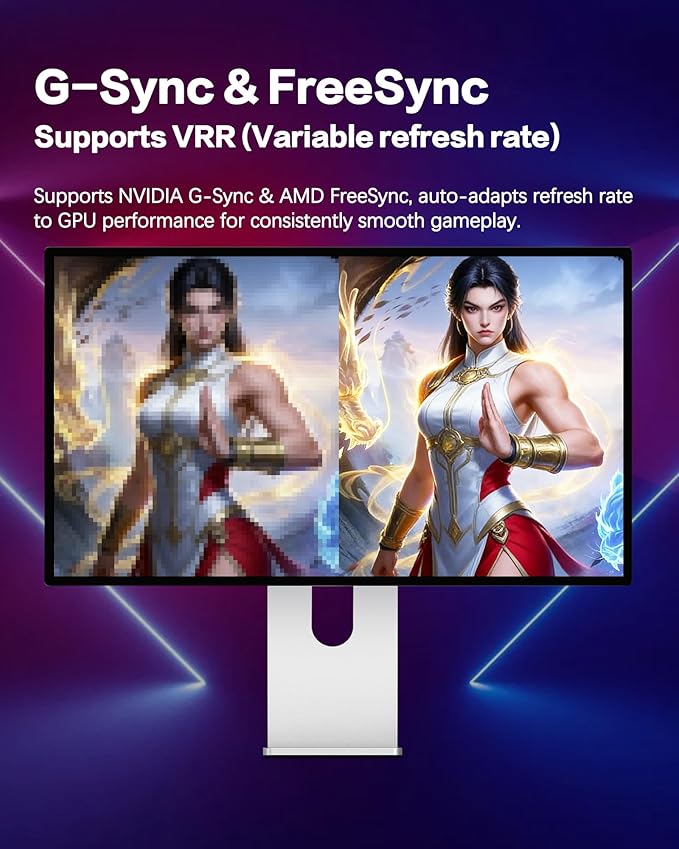 P27D 27 inch FHD (3840 x 2160) 4K 144HZ Gaming Monitor IPS Black Panel 1.07 Billion Colors 99% sRGB 5msHDR10G-Sync FreeSyncHDMIDPVESA178° Viewing Angle (Minimalist - Without Stand)