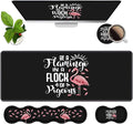 Ergonomic Memory Foam Mouse Pad Wrist Rest Set Be a Flamingo in a Flock Pigeons Inspirational Quote Large Desk Pad + Keyboard Wrist Rest + Mouse Wrist Cushion + Coaster for Home Office Study Gaming