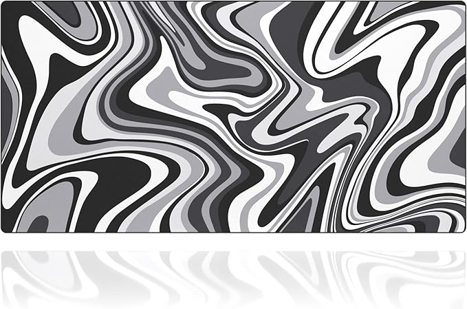 Gamer Boss - Gaming Mouse Pad - 48 x 24 Inches - 4mm Thick with Stitched Edges Non-Slip Rubber Base Premium Cloth Mousepad Desk Mat for Laptop Keyboard Computer &amp PC (Mega Swirl)