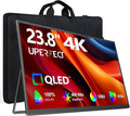 UPERFECT Portable Monitor 4K 23.8 QLED| 400 Nits 24 Large Monitor | 3840 * 2160 UHD 100% DCI-P3 | 1MS FreeSync | USB-C &amp HDMI | VESA &amp Stand | Second Screen for Computer Mini PC Game Conso