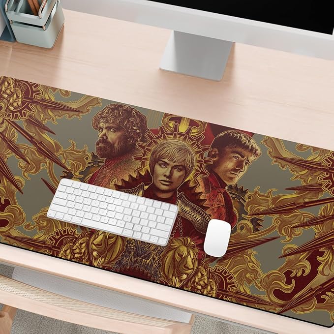 Head Case Designs Officially Licensed HBO Game of Thrones Tyrion Cersei Jaime Graphic Art 37.4 x 15.75 x 0.16 inches (900 x 400 mm) - XL Gaming Office Desk PC Keyboard Mouse Mat Pad