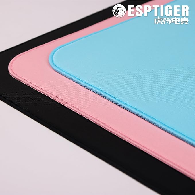 ESPTIGER Mouse Pads Shan Hai Series Chuan Yun (480 x 400 x 4mm) Standard Size SlimFlex Base Delicate Dense Plain Weave Fabric Large Cloth Gaming Mousepad – Pink