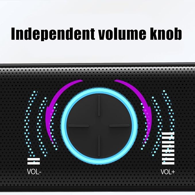 ANGGREK USB Computer Speaker Stylish Stereo Computer Speaker RGB Effect 2 Channel Noise for Desktop Computers
