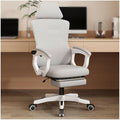 Desk Chair with Foot Rest Retractable Footrest with Adjustable Lumbar Support Computer Chair with Footrest Breathable Meshfor Home/Study/WorkingGrey
