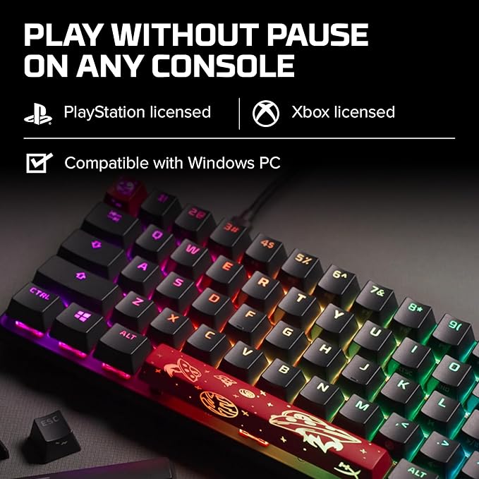 HyperX Alloy Origins 65 - Mechanical Gaming Keyboard – Compact 65% Form Factor - Tactile Aqua Switch - Double Shot PBT Keycaps - RGB LED Backlit - NGENUITY Software Compatible
