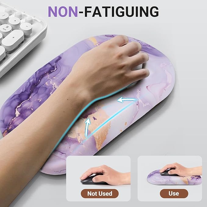 Mouse Pad with Wrist Rest 3 in1 Ergonomic Mouse Pad + Keyboard Wrist Rest +Coaster Mouse Pads with Wrist Support Massage Design for Home Office Laptop (Black)