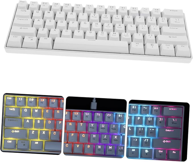Wired Mechanical Gaming Keyboard with RGB Backlit Compact Keys Design for Pc and Laptop Ergonomic Comfort and Tactile Feedback for Gamers