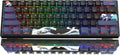 Womier 60% Percent Keyboard Gaming WK61 V2 Creamy Mechanical Wired Keyboard Anime Hot-Swappable RGB Key Board with PBT Keycaps for Windows PC Gamers - POM Linear Red Switch(Black Kanagawa)