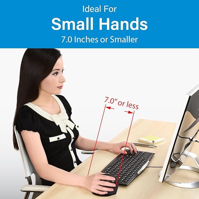 Evoluent – Inventor of The Vertical Mouse – VM4SW Ergonomic Vertical Mouse Right Hand Small Wireless USB Sculpted for Comfort Reduces Wrist Strain 4 Speeds 6 Customizable Buttons in Windows