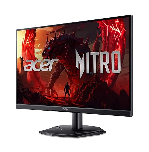 acer Nitro 24.5 Inch Full HD 1920 x 1080 Gaming Monitor | AMD FreeSync | 180Hz Refresh | 1ms (VRB) | 99% sRGB | HDR 10 Support | One Display Port 1.2 &amp Two HDMI 2.0 | KG251Q P3biip