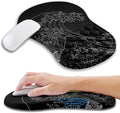 Ergonomic Mouse Pad Wrist Support with Memory Foam Massage Bulge Carpal Tunnel Pain Relief Mousepad Wrist Rest for Mouse(12x8 inchSea Wave)