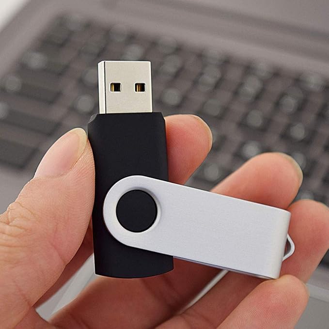 Aiibe 16 GB USB Flash Drive 20 Pack Bulk Flash Drives 16GB USB 2.0 Thumb Drive Data Storage USB Drive Zip Drives (16GB Black)